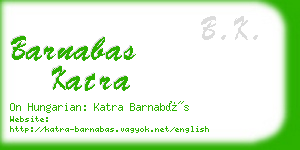 barnabas katra business card